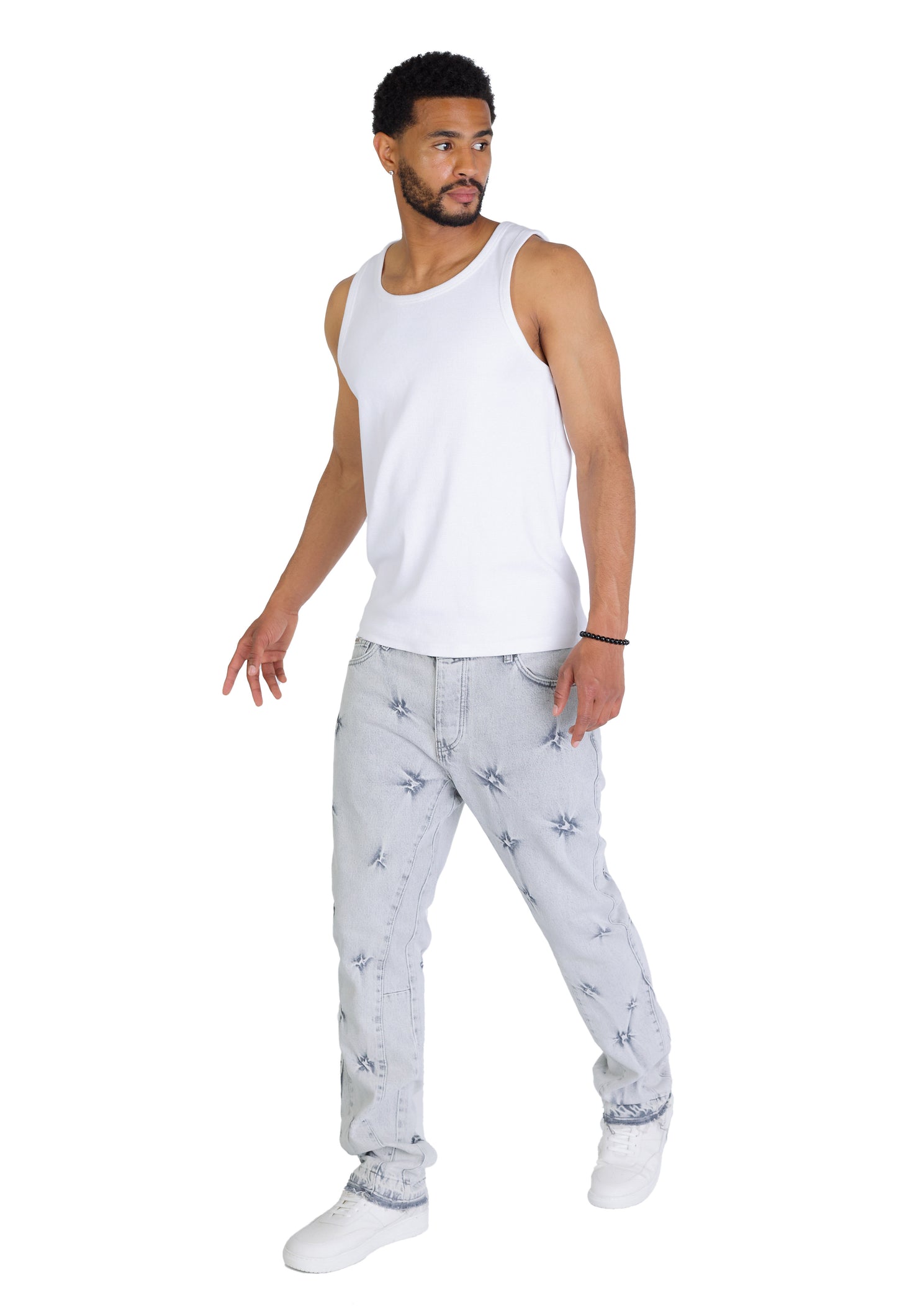 Men's Jeans, Regular Fit, Batik Style, Model 16870, Grey