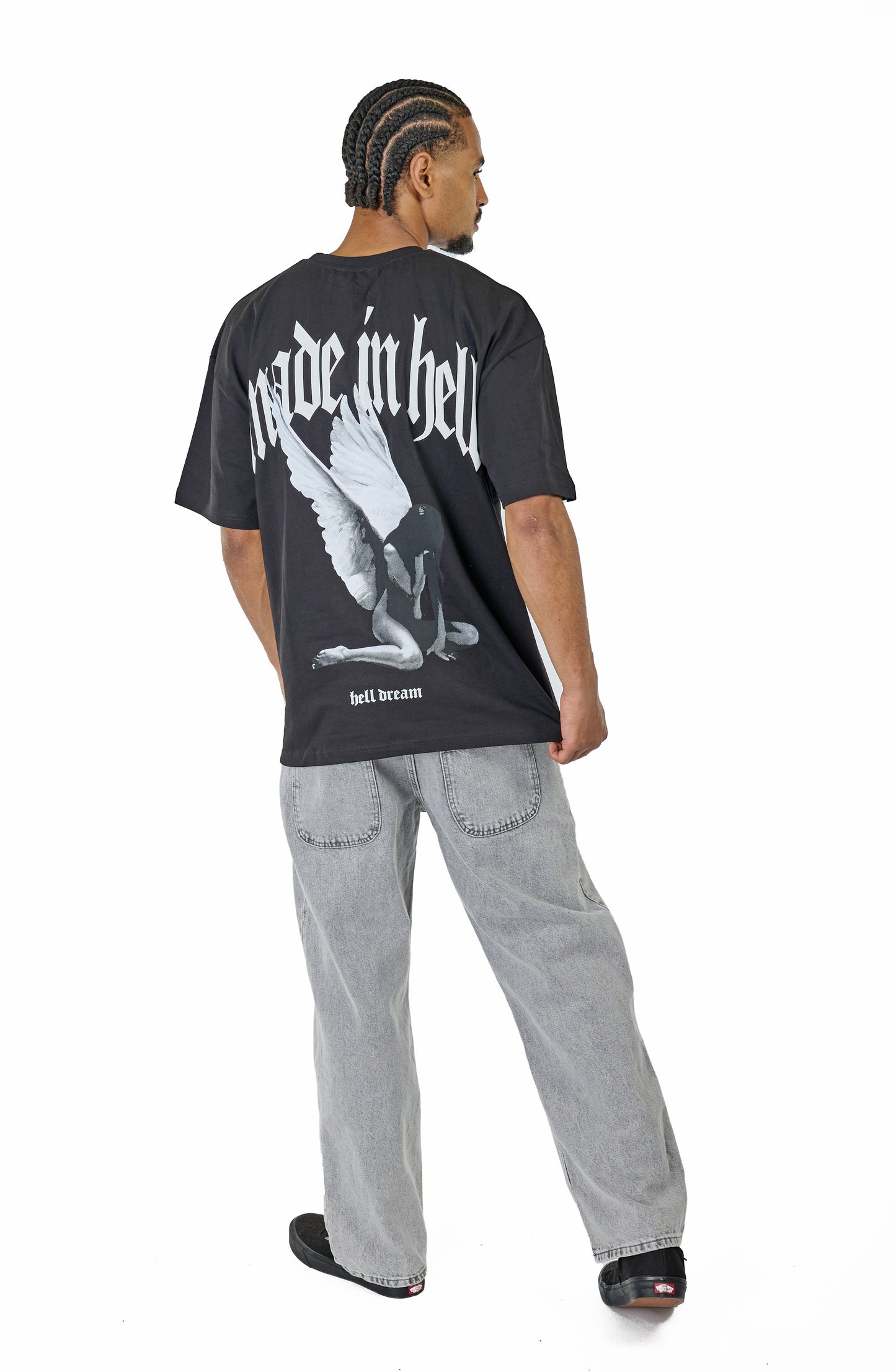 CATCH - T-shirt with print, oversized fit, model C736, white