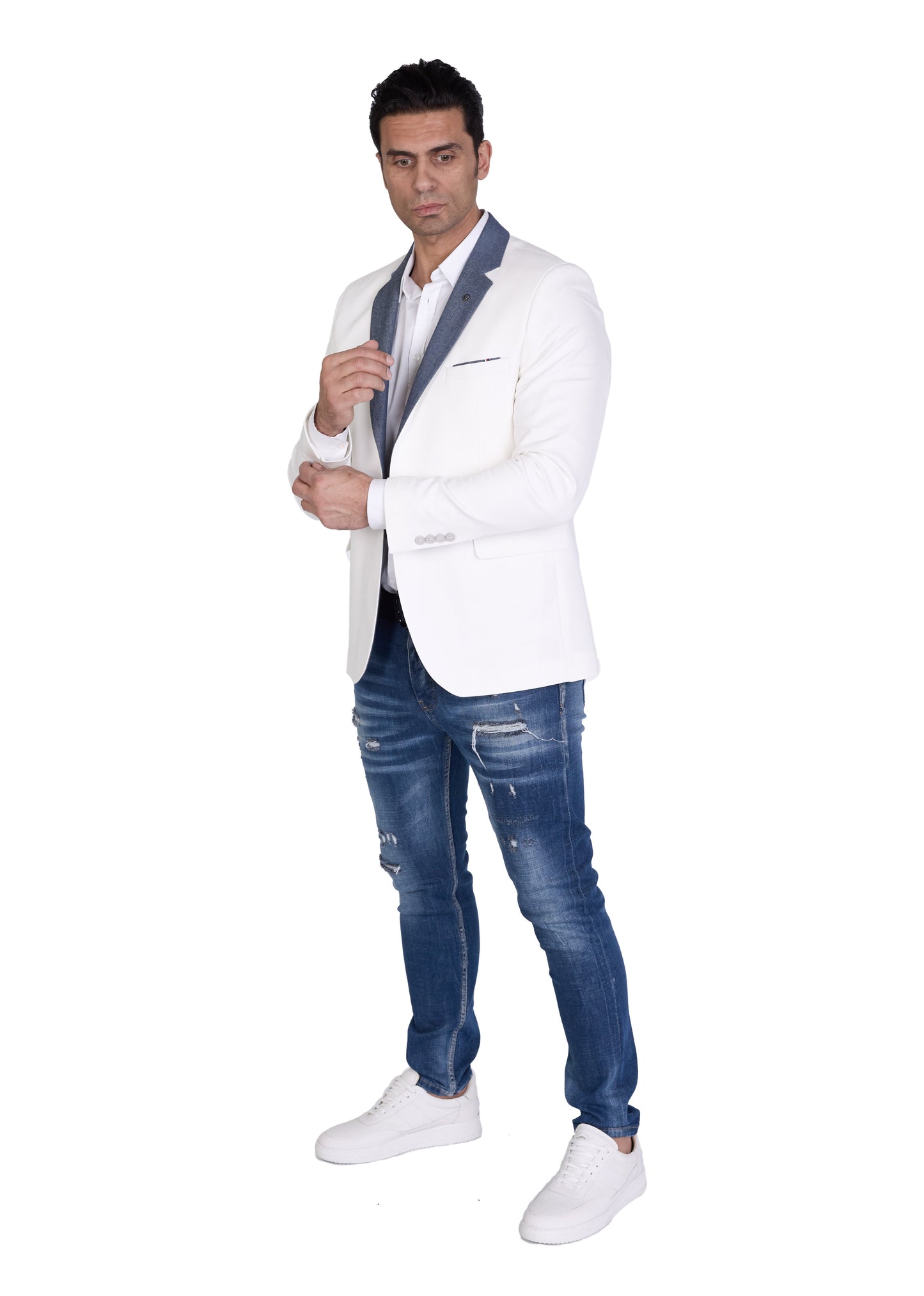 Sportliches Herren Jersey Sakko, Slim Fit, Modell DQ-1061