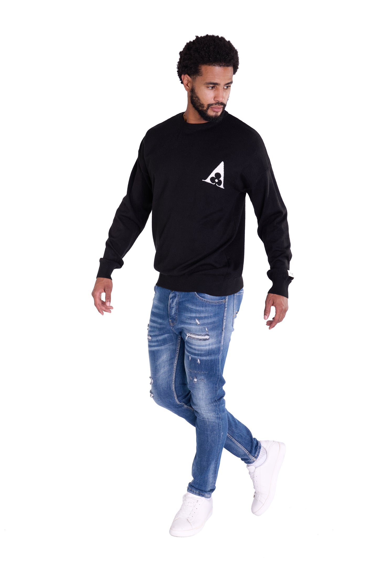 Feinstrick Pullover, Slim Fit mit Druck Modell DQ KB614, Beige und Schwarz