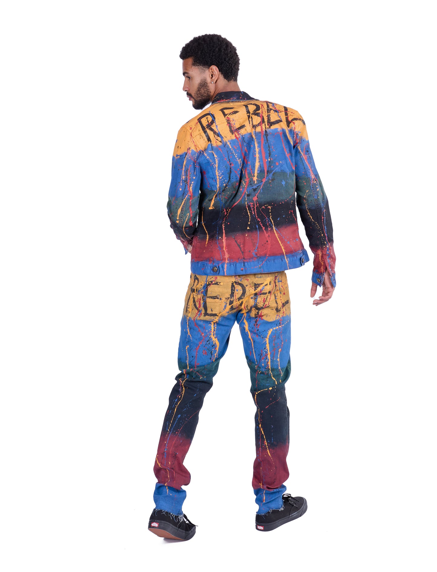 KINGZ Herren Designer Jeans, Slim Fit, Modell 1565 Colorblind