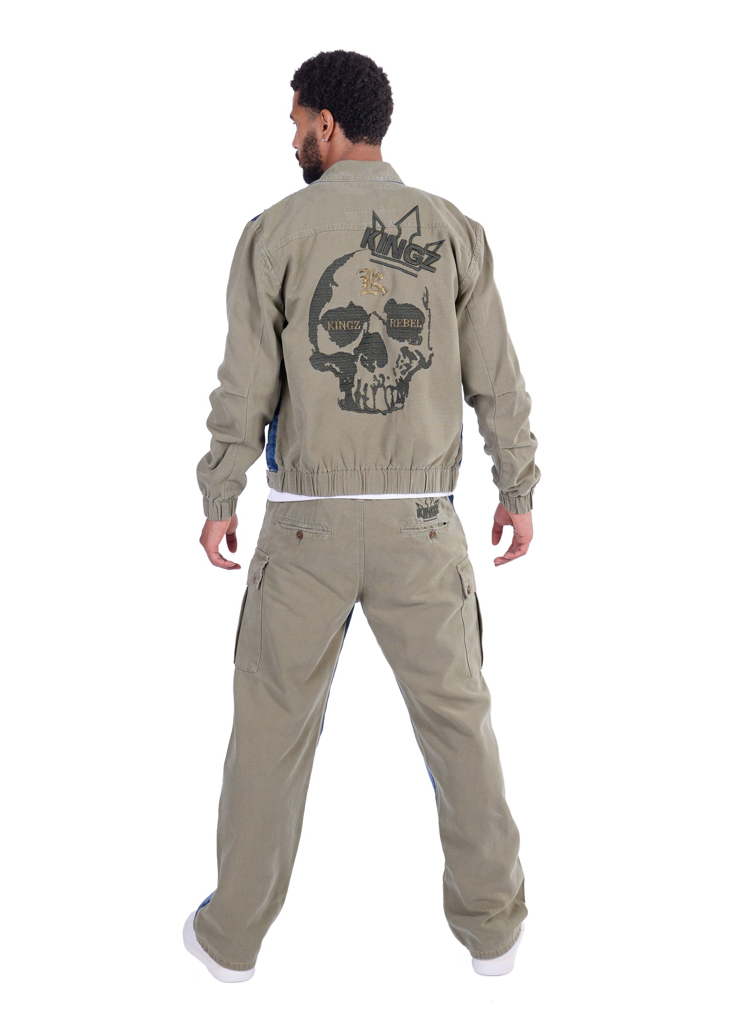 KINGZ Herren BI-COLOR, Baggy Fit, Modell 1, Blau