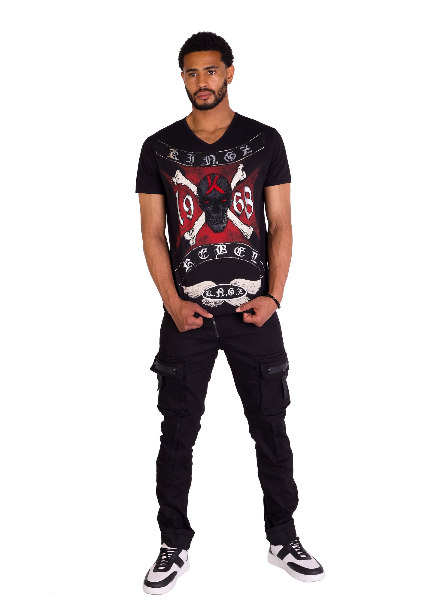 Herren T-Shirt KINGZ, Oversized Fit, Modell 24-02