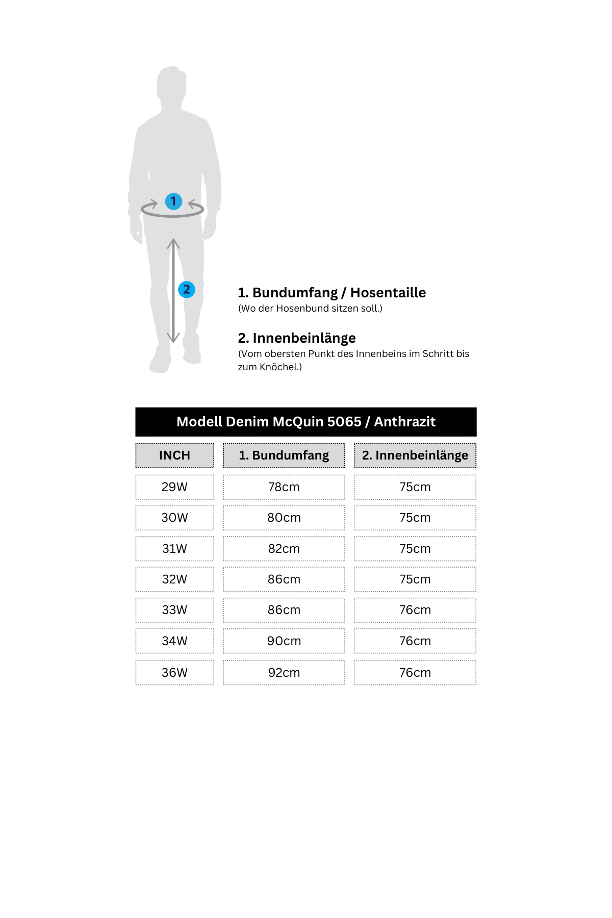 Herren 2-Pocket Cargo Pants Jeans, Baggy Style, Modell 5064, Grau