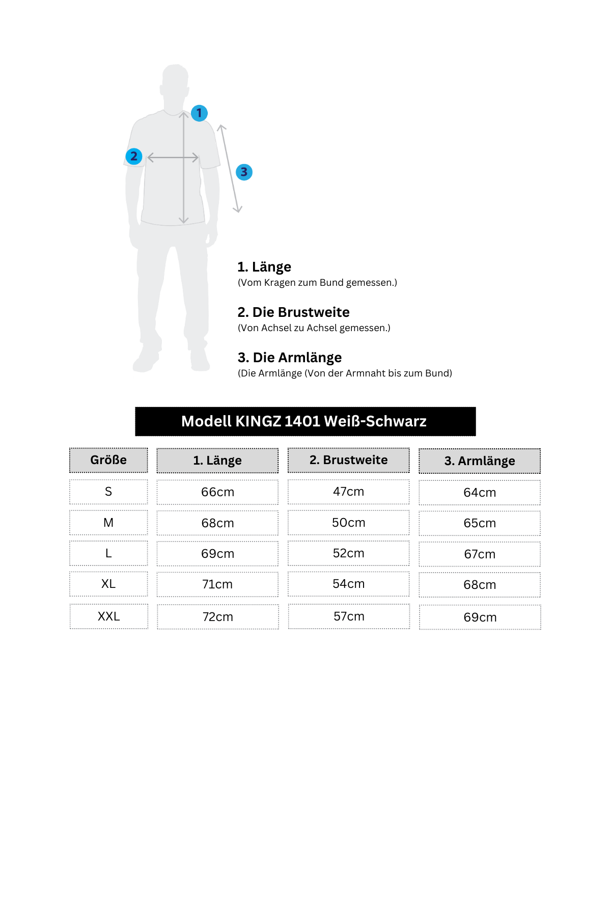 KINGZ Herren Designer Jeansjacke, Slim Fit, Batik-Look, Modell 1401-2, Weiß/Schwarz