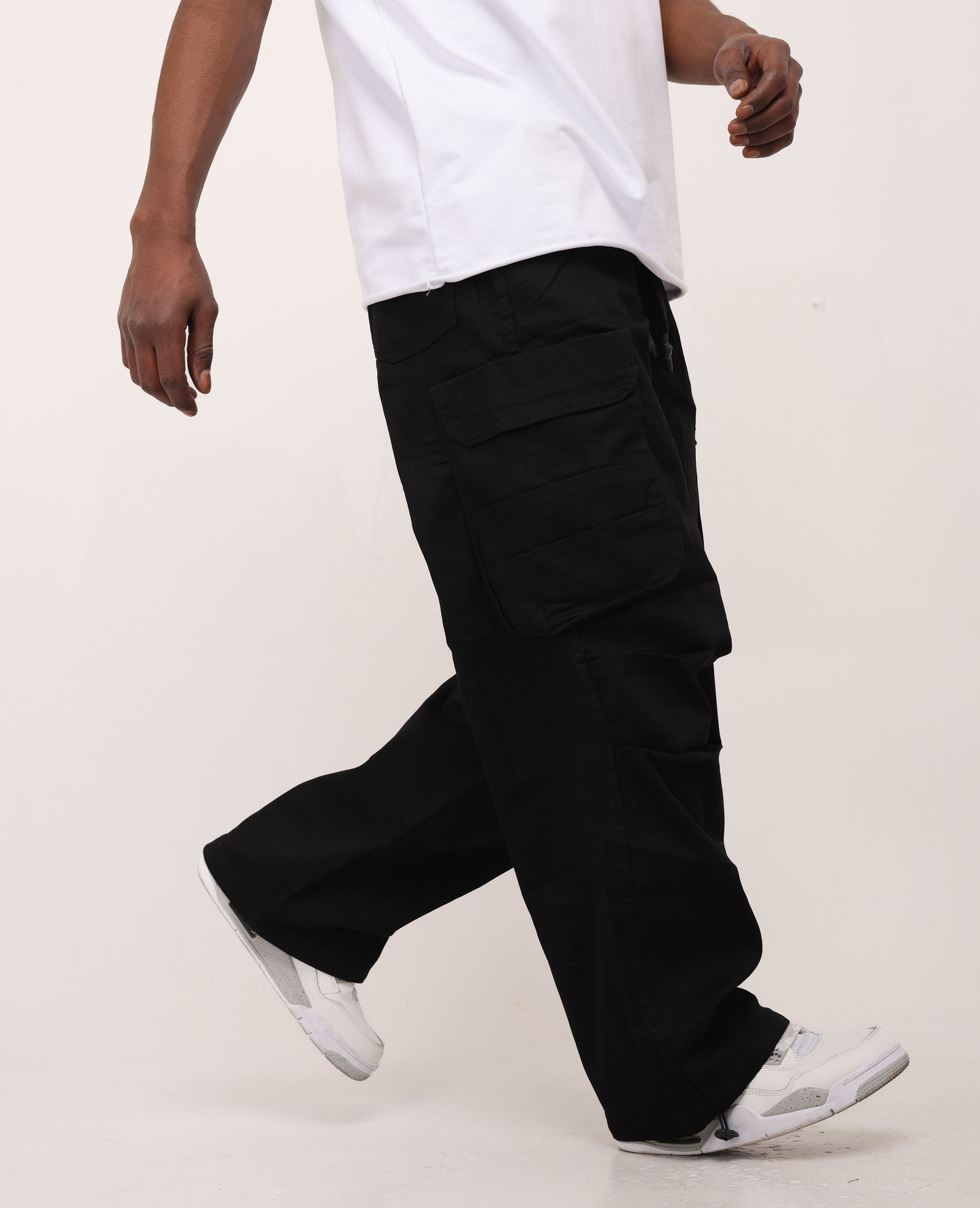 Herren Parachute Cargohose, Wide Fit, Modell DH4397, Khaki oder Camel