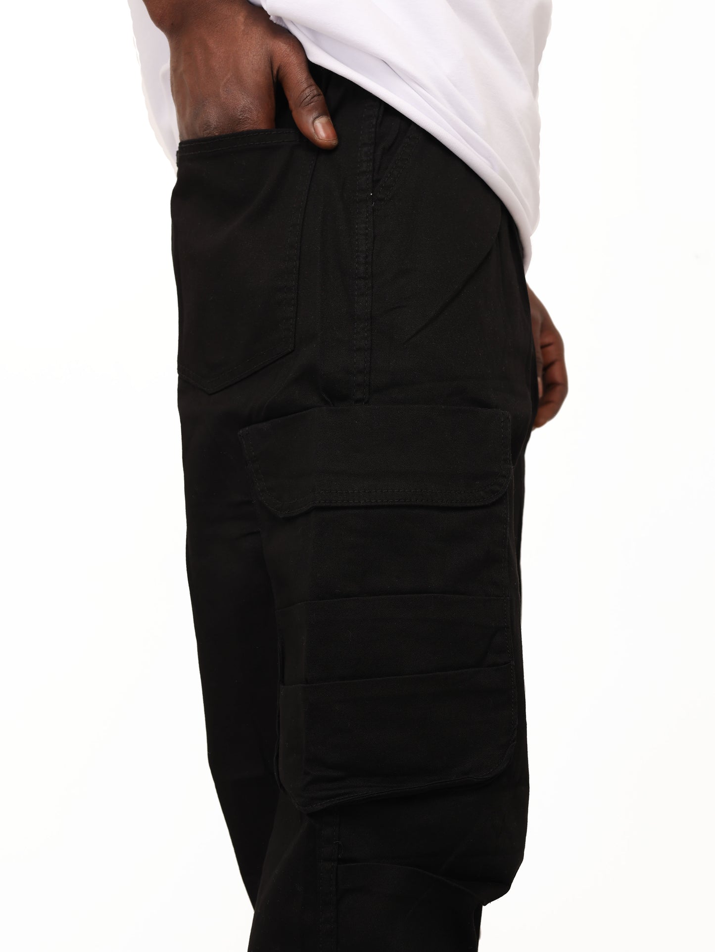 Herren Parachute Cargohose, Wide Fit, Modell DH4397, Khaki oder Camel