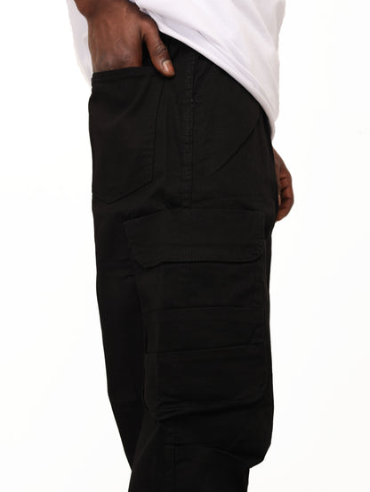 Herren Parachute Cargohose, Wide Fit, Modell DH4397, Khaki oder Camel