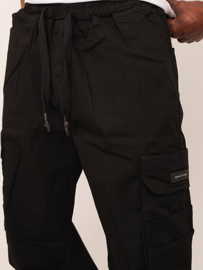 Men's Parachute Cargo Pants, Wide Fit, Model DH4397, White or Black 