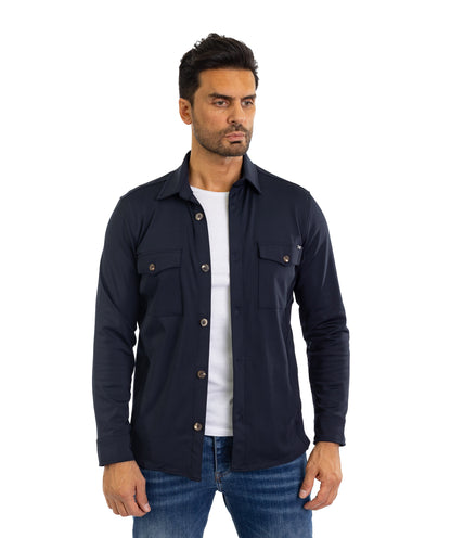 Sportliches Herren Überhemd, Slim Fit, Modell CL2285, Navy