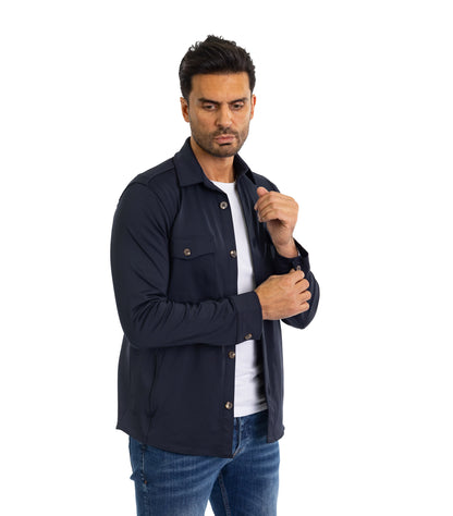 Sportliches Herren Überhemd, Slim Fit, Modell CL2285, Navy