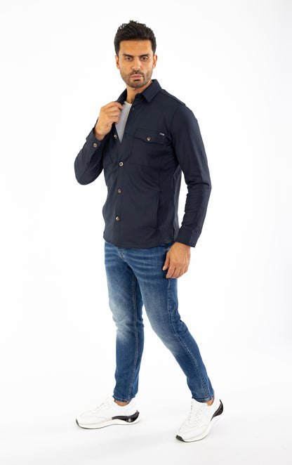 Sportliches Herren Überhemd, Slim Fit, Modell CL2285, Navy