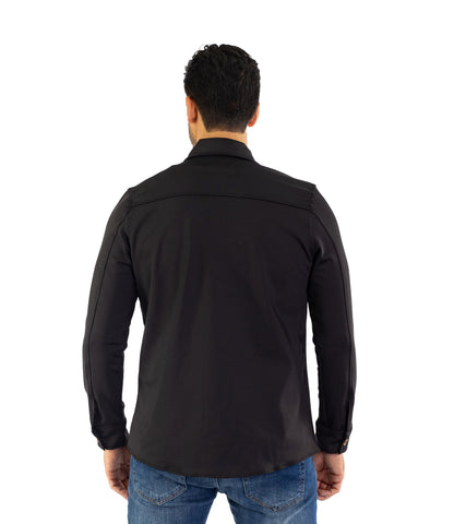 Sportliches Herren Überhemd, Slim Fit, Modell CL2285, Schwarz