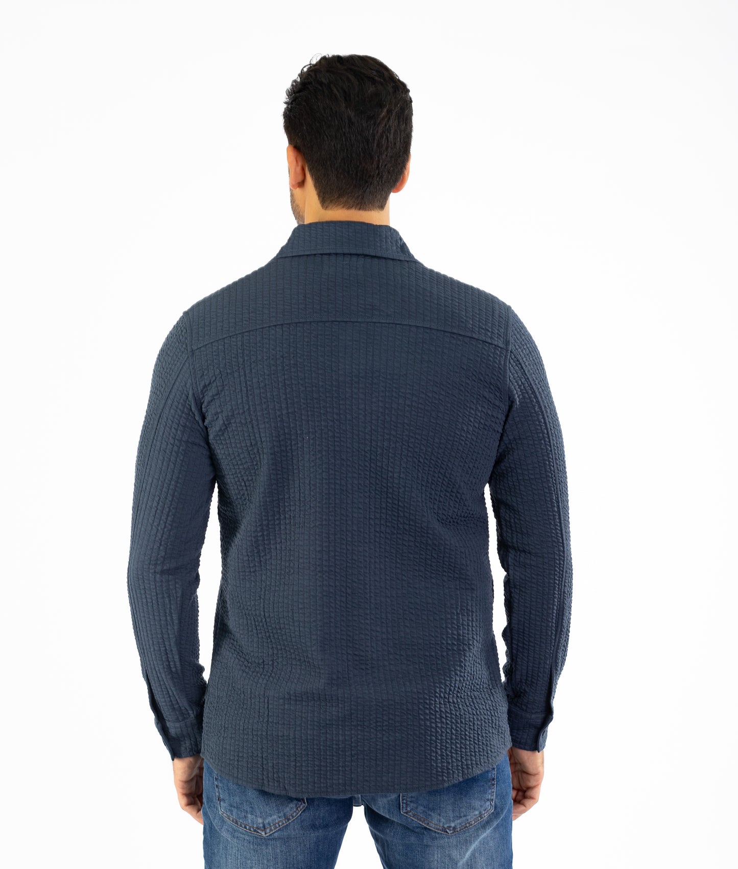 Feines Herren-Jerseyhemd in Slim Fit, Modell CL2229, Blau