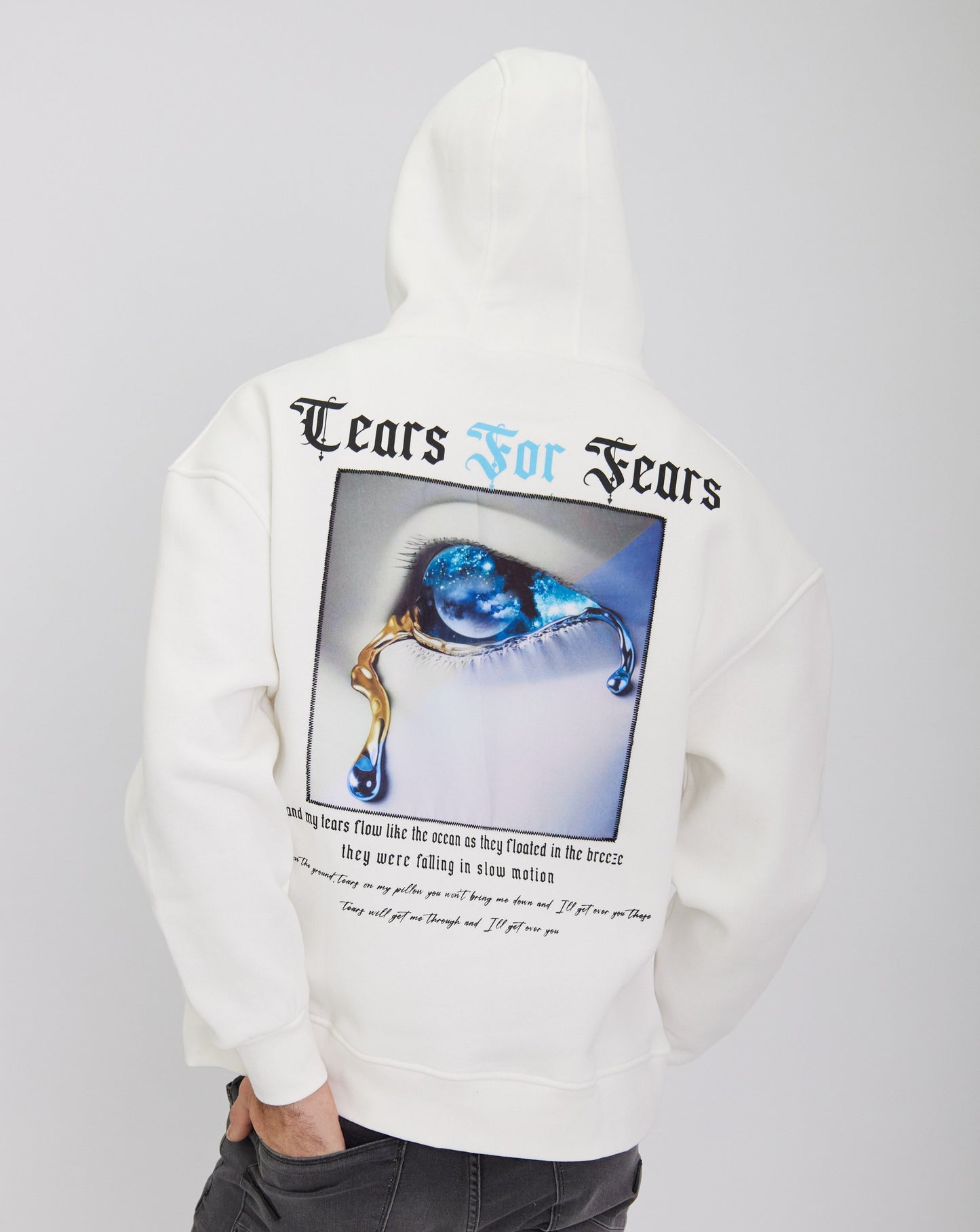 Tears for Fears Herren Hoodie Kapuzenshirt Weiß Oversized Fit