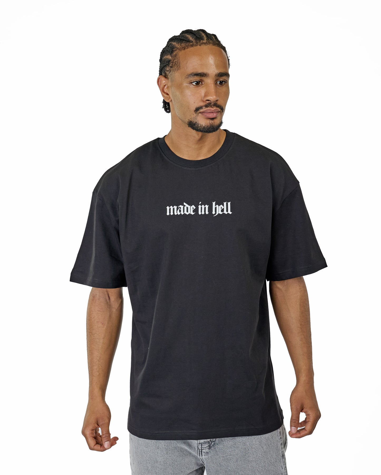 CATCH - T-shirt with print, oversized fit, model C736, white