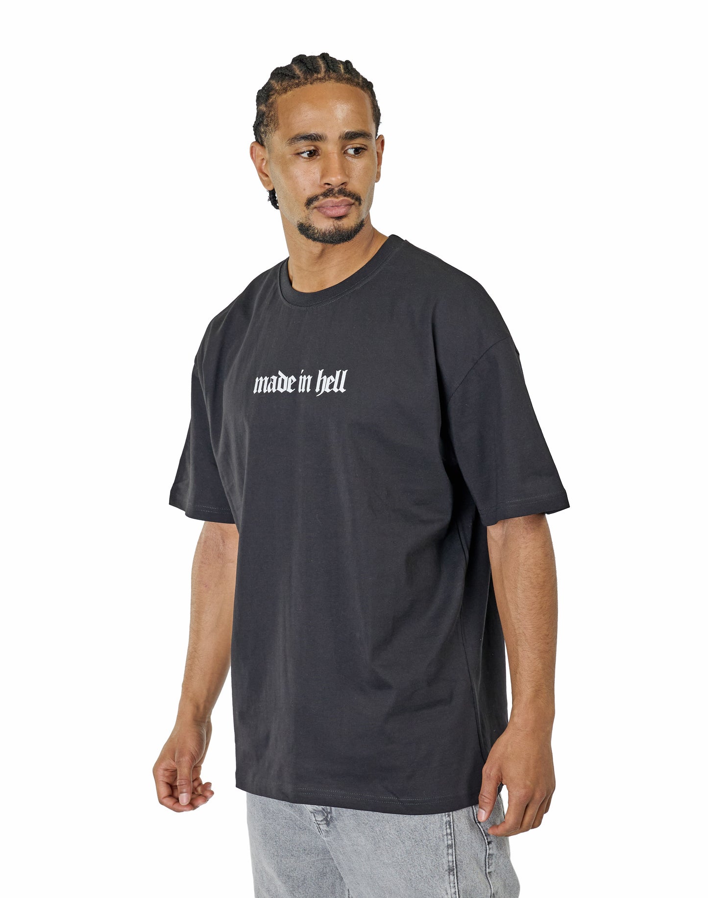 CATCH - T-shirt with print, oversized fit, model C736, white