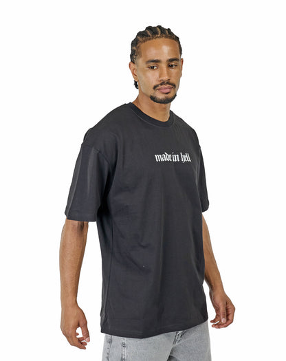 CATCH - T-shirt with print, oversized fit, model C736, white
