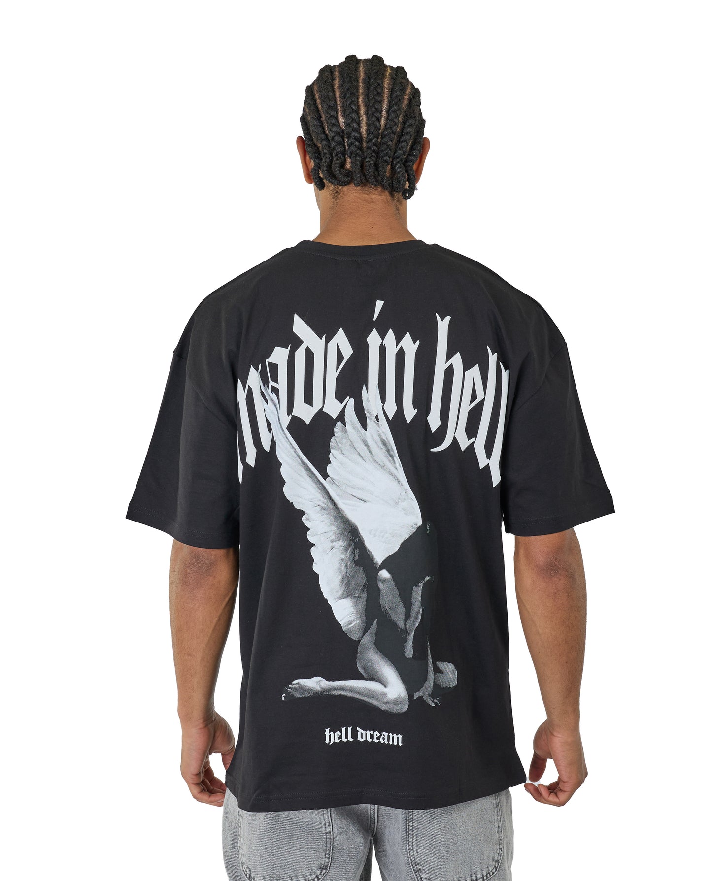 CATCH - T-shirt with print, oversized fit, model C736, white