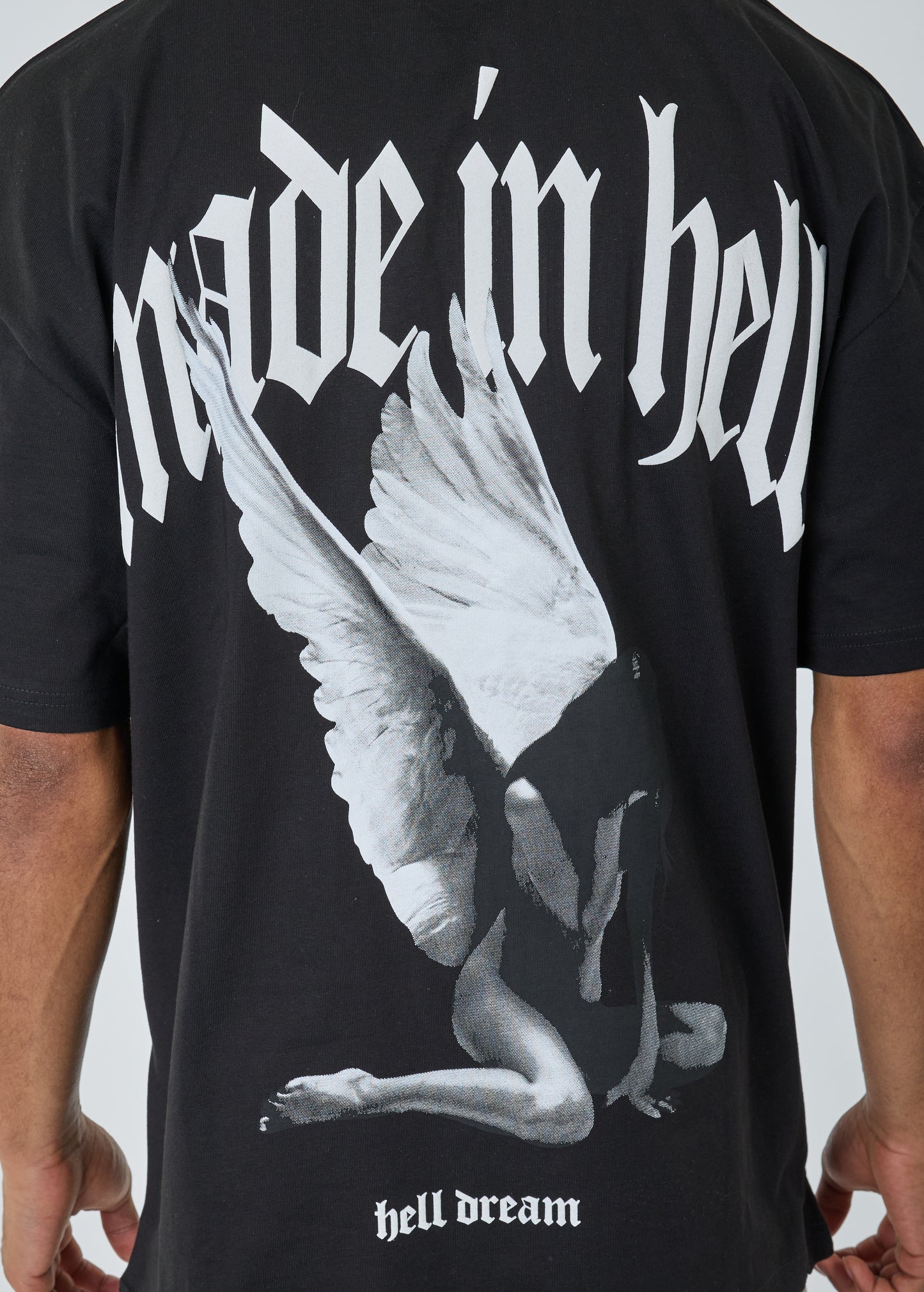 CATCH - T-shirt with print, oversized fit, model C736, white