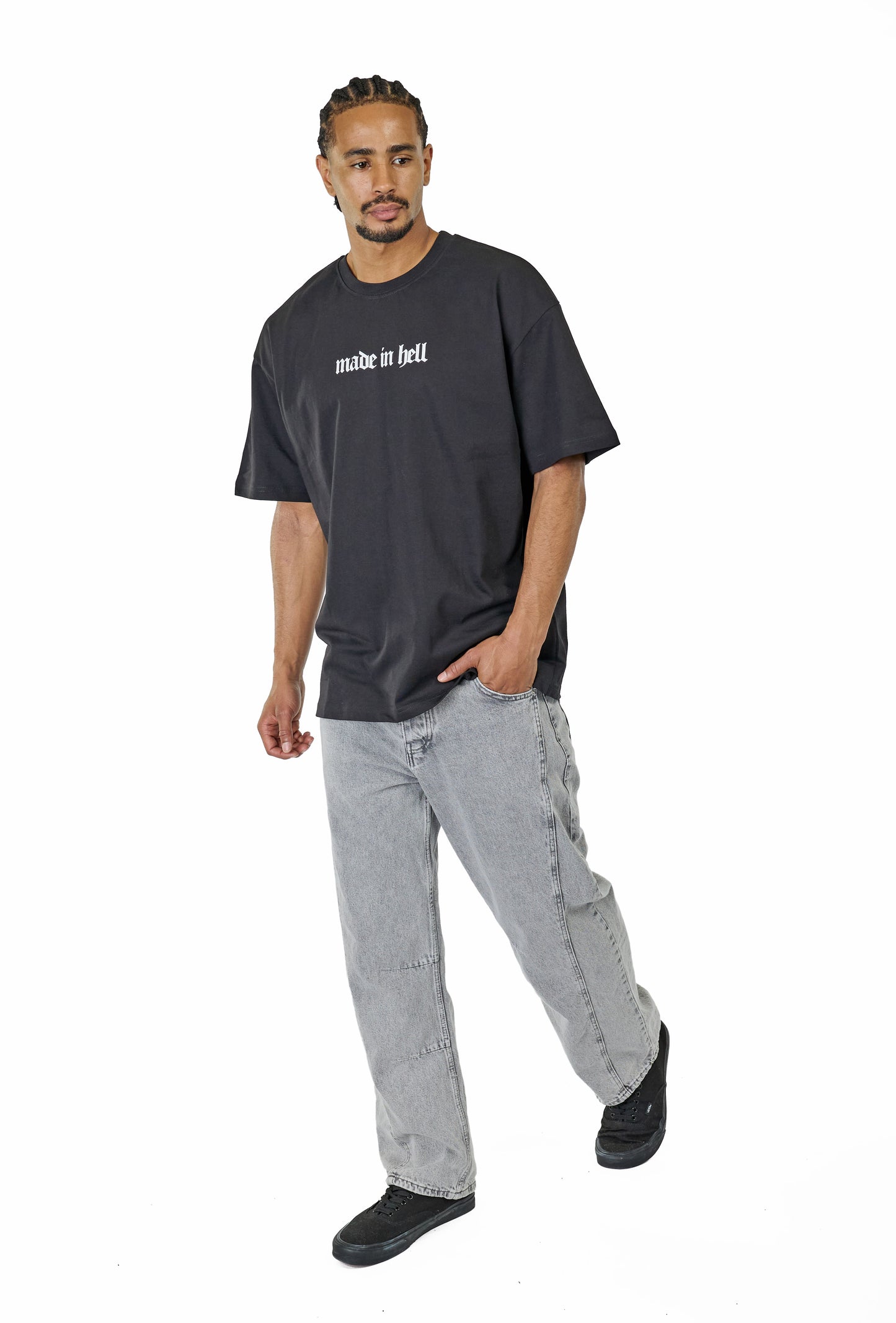 CATCH - T-shirt with print, oversized fit, model C736, white