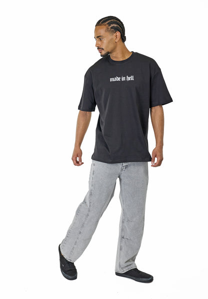 CATCH - T-shirt with print, oversized fit, model C736, white