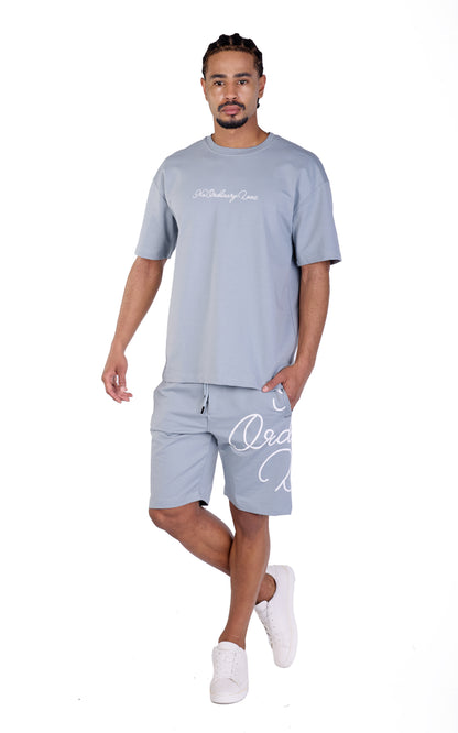 Herren Sommer Zweiteiler,  Slim Fit, Modell DQ C3050, Blau, Weiß und Schwarz