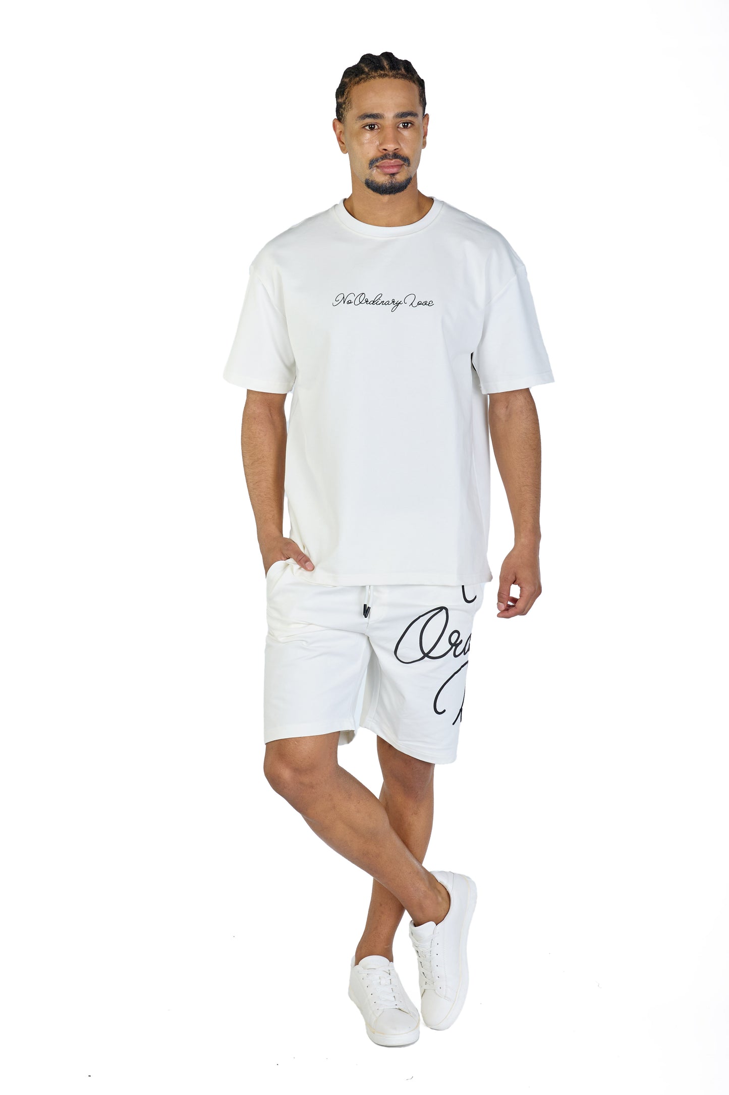 Herren Sommer Zweiteiler,  Slim Fit, Modell DQ C3050, Blau, Weiß und Schwarz