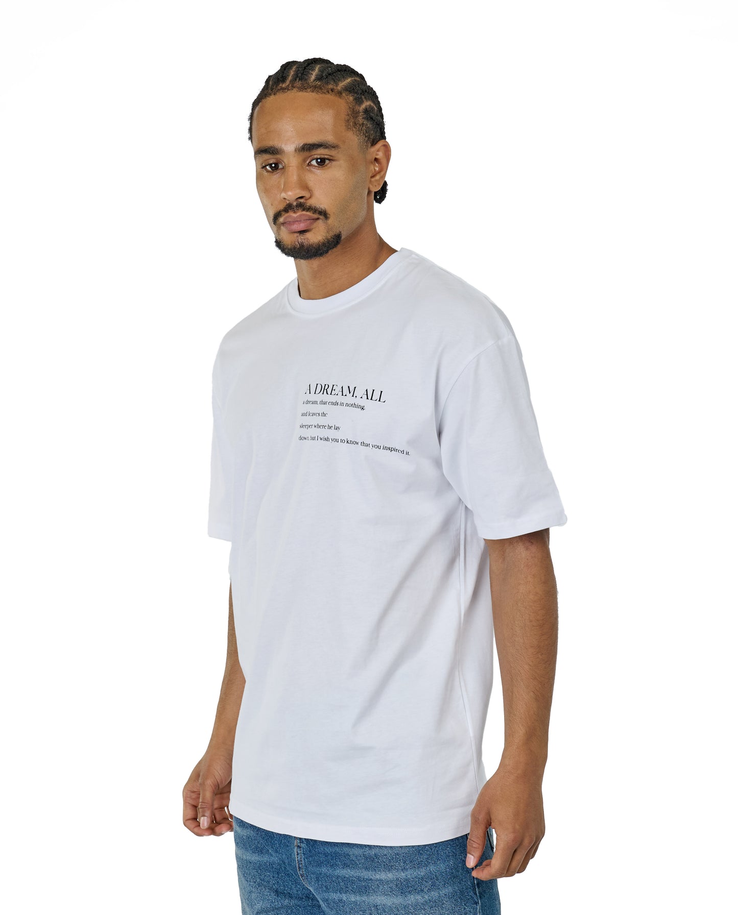 CATCH - T-shirt with print, oversized fit, model C736, white