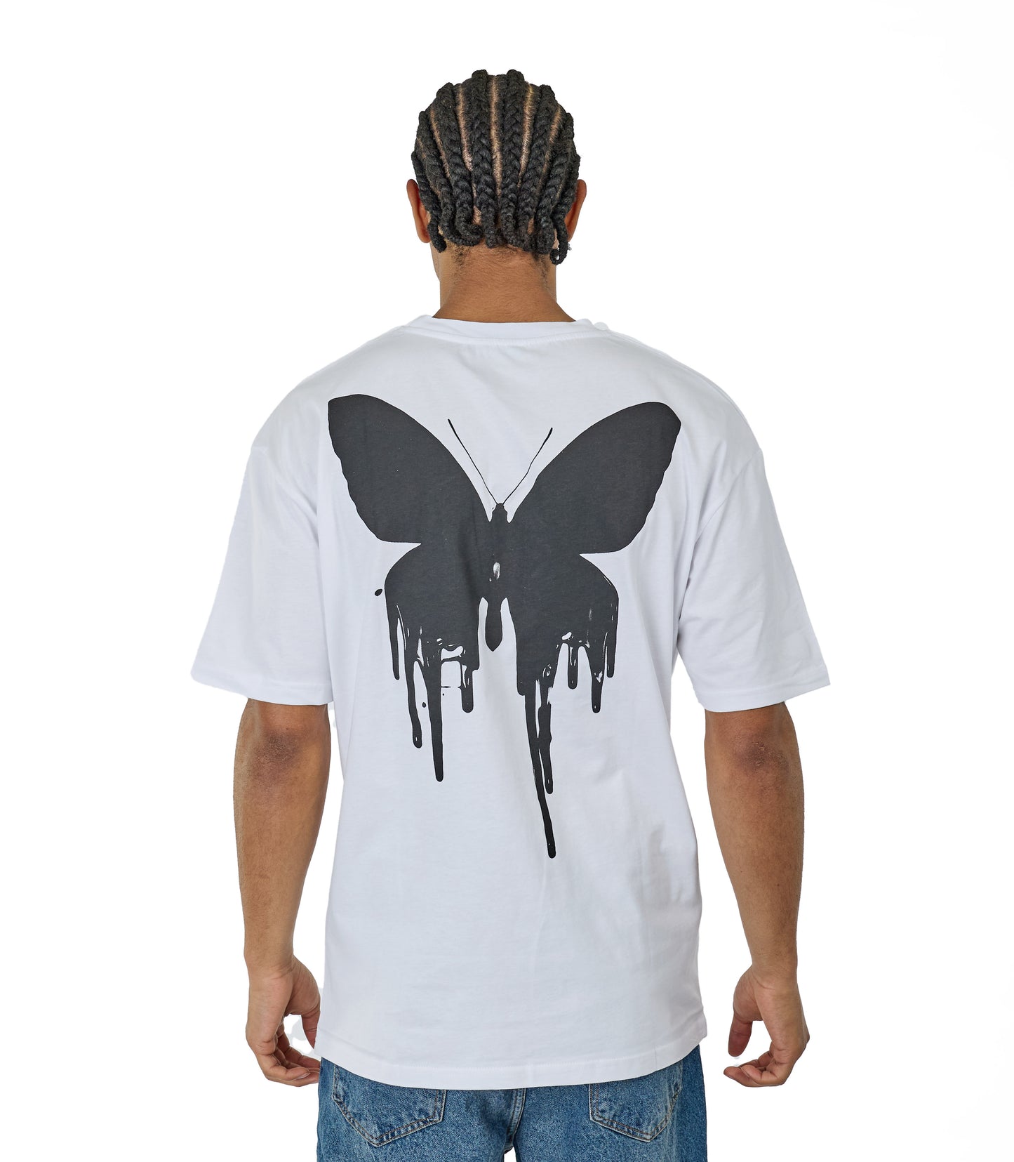 CATCH - T-shirt with print, oversized fit, model C736, white