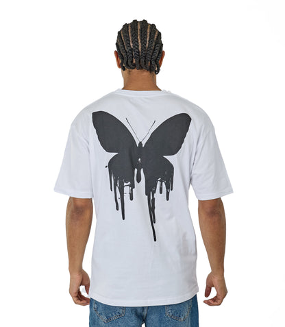 CATCH - T-shirt with print, oversized fit, model C736, white