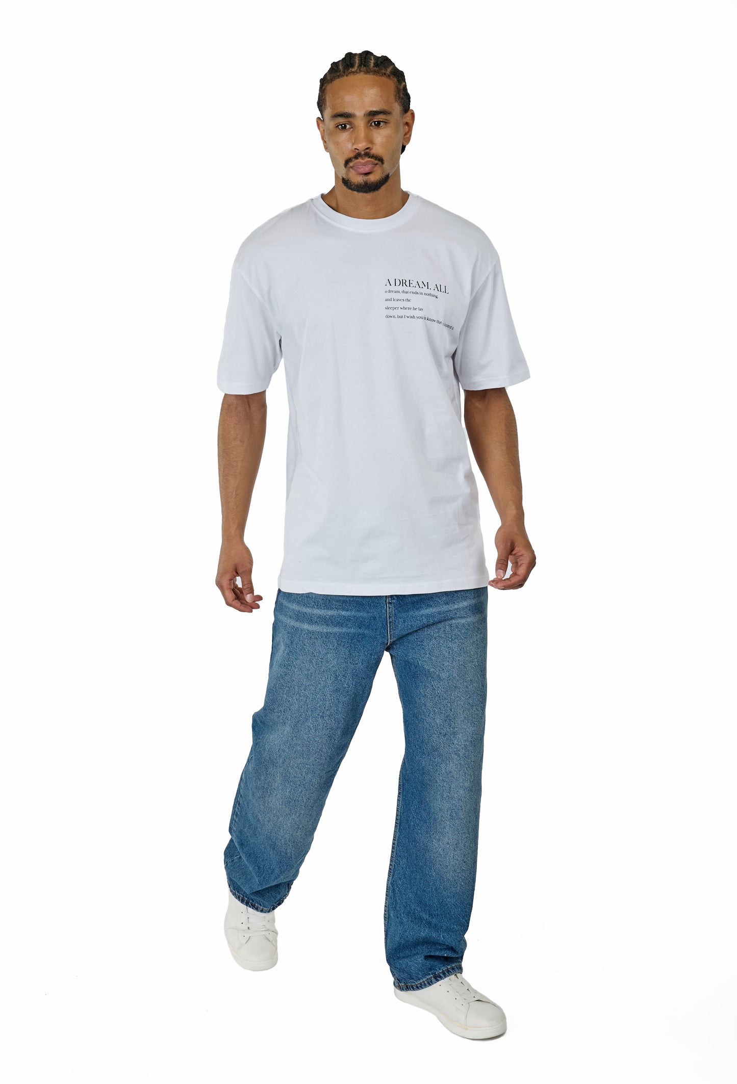CATCH - T-shirt with print, oversized fit, model C736, white