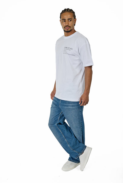 CATCH - T-shirt with print, oversized fit, model C736, white