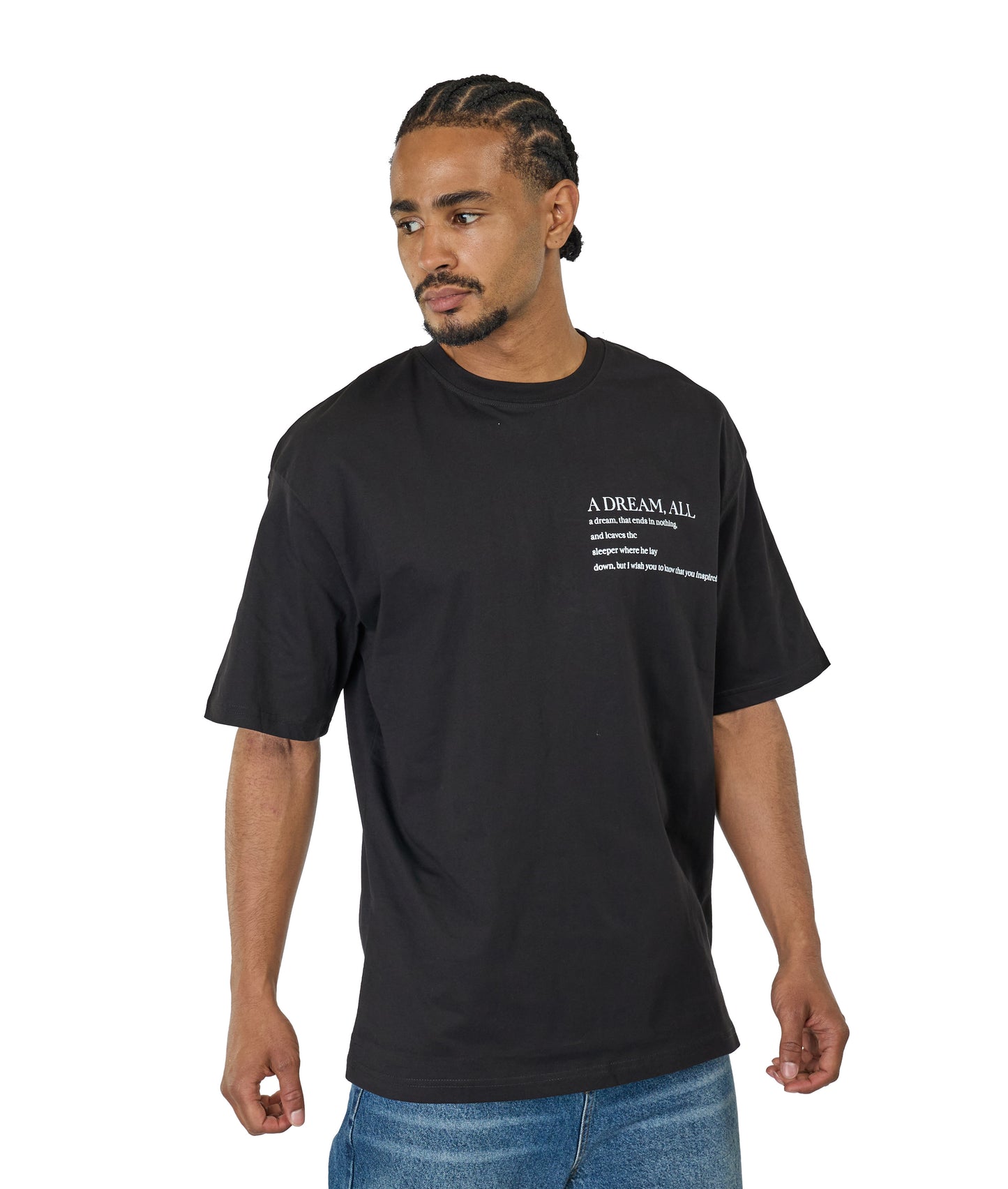 CATCH - T-shirt with print, oversized fit, model C736, white