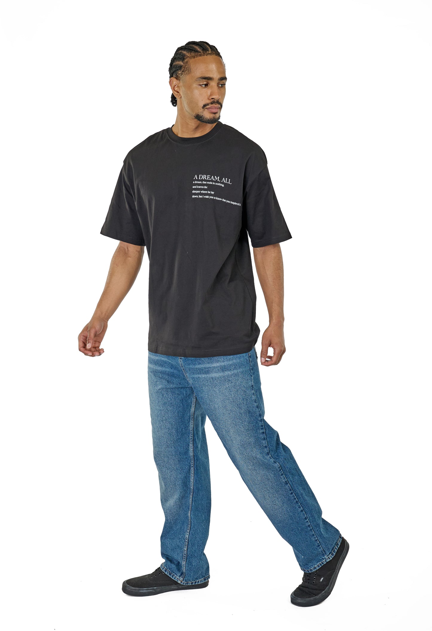 CATCH - T-shirt with print, oversized fit, model C736, white