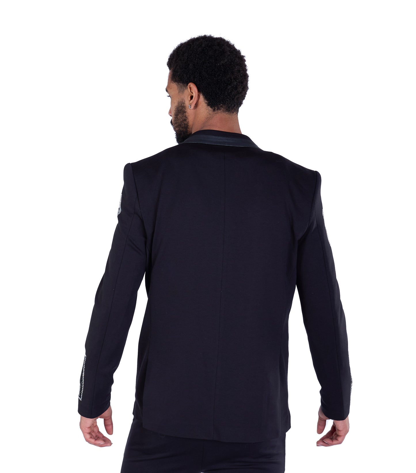 DENIM DISTRIQT Herren Sakko, Jersey Blazer, Strass Motive, Modell DQT6