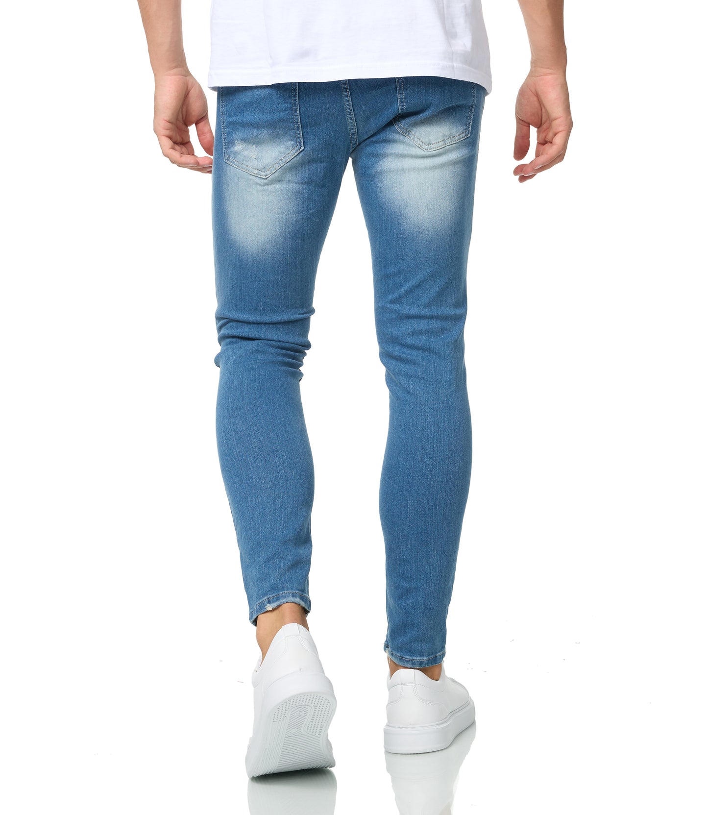 Herren Jeans Slim Fit, Destroyed Look, Modell DH3866, Blau