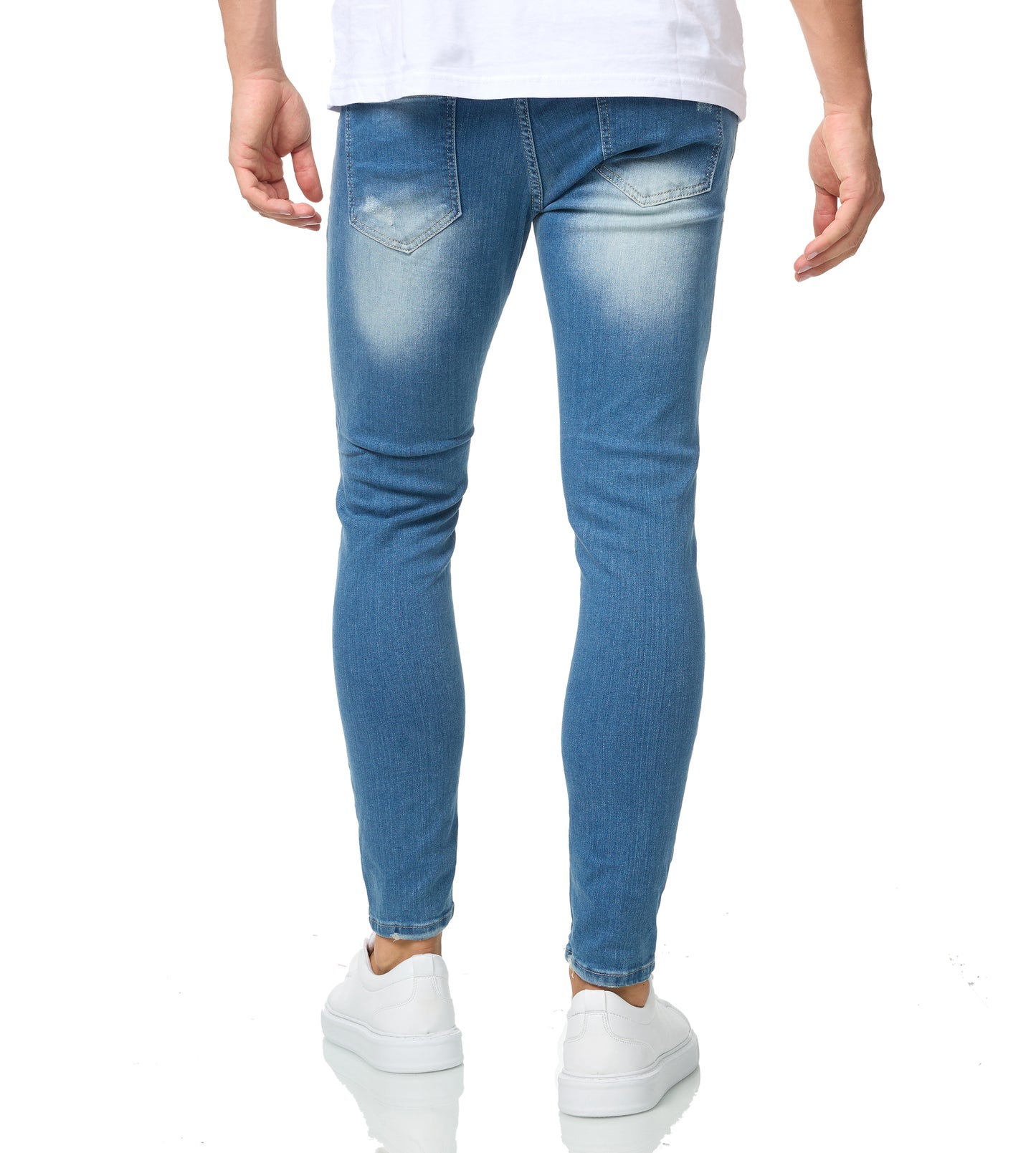 Herren Jeans Slim Fit, Destroyed Look, Modell DH3866, Blau