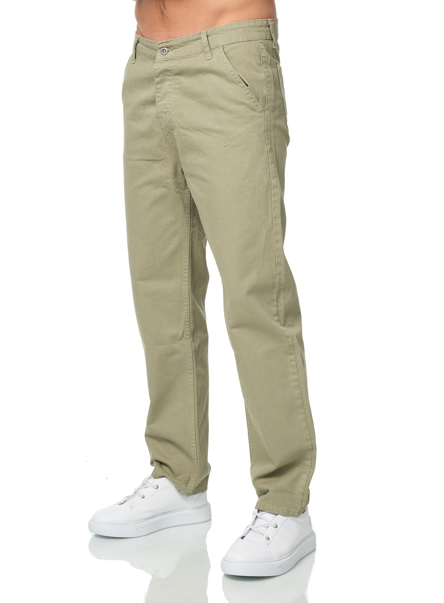 Herren 2-Pocket Cargo Pants Jeans, Baggy Style, Modell 5070, Olive und Grau