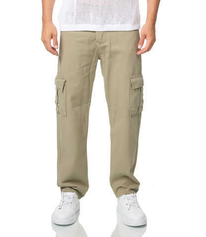 Herren 2-Pocket Cargo Pants Jeans, Baggy Style, Modell 5064, Sand oder Olive