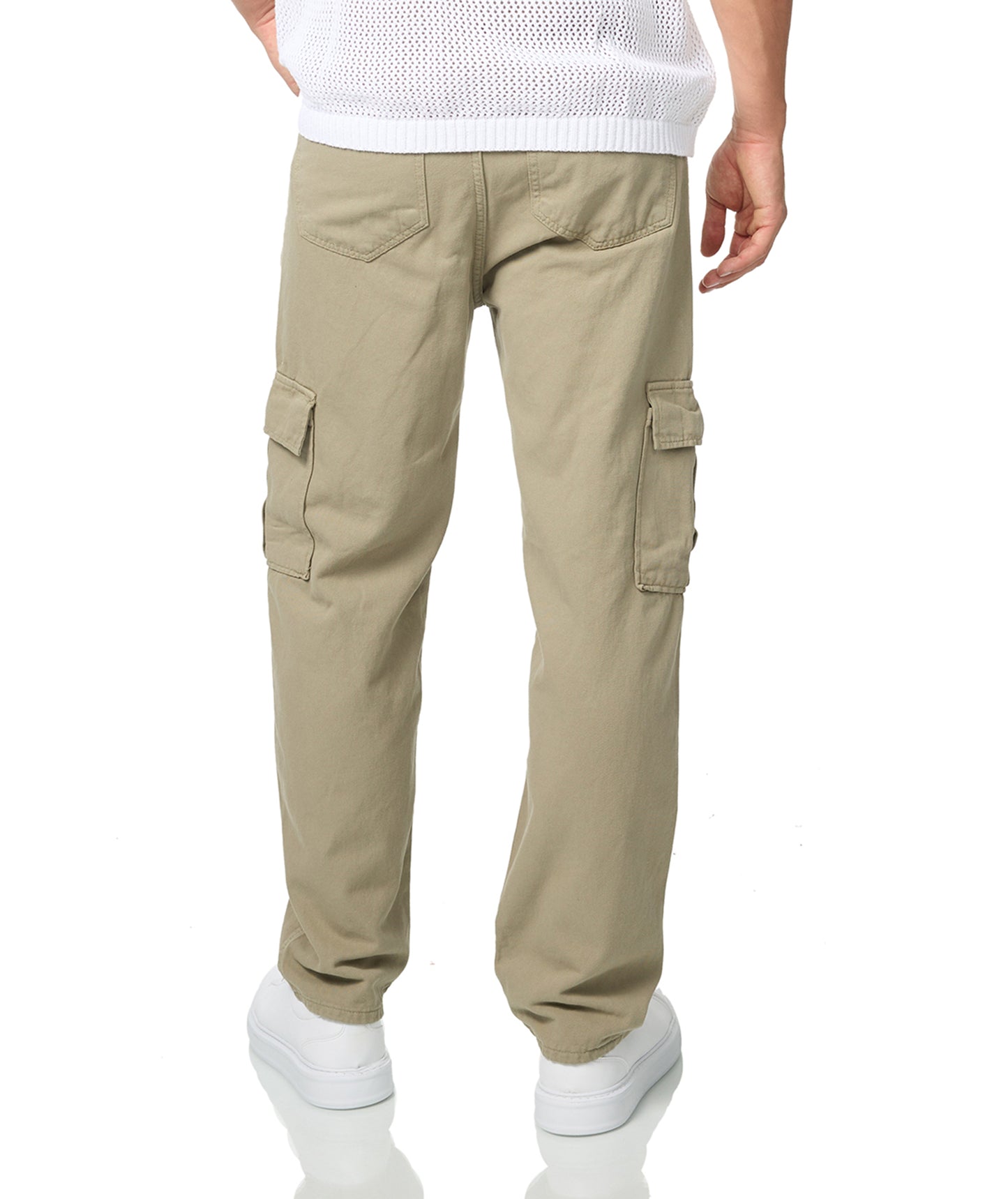 Herren 2-Pocket Cargo Pants Jeans, Baggy Style, Modell 5064, Sand oder Olive