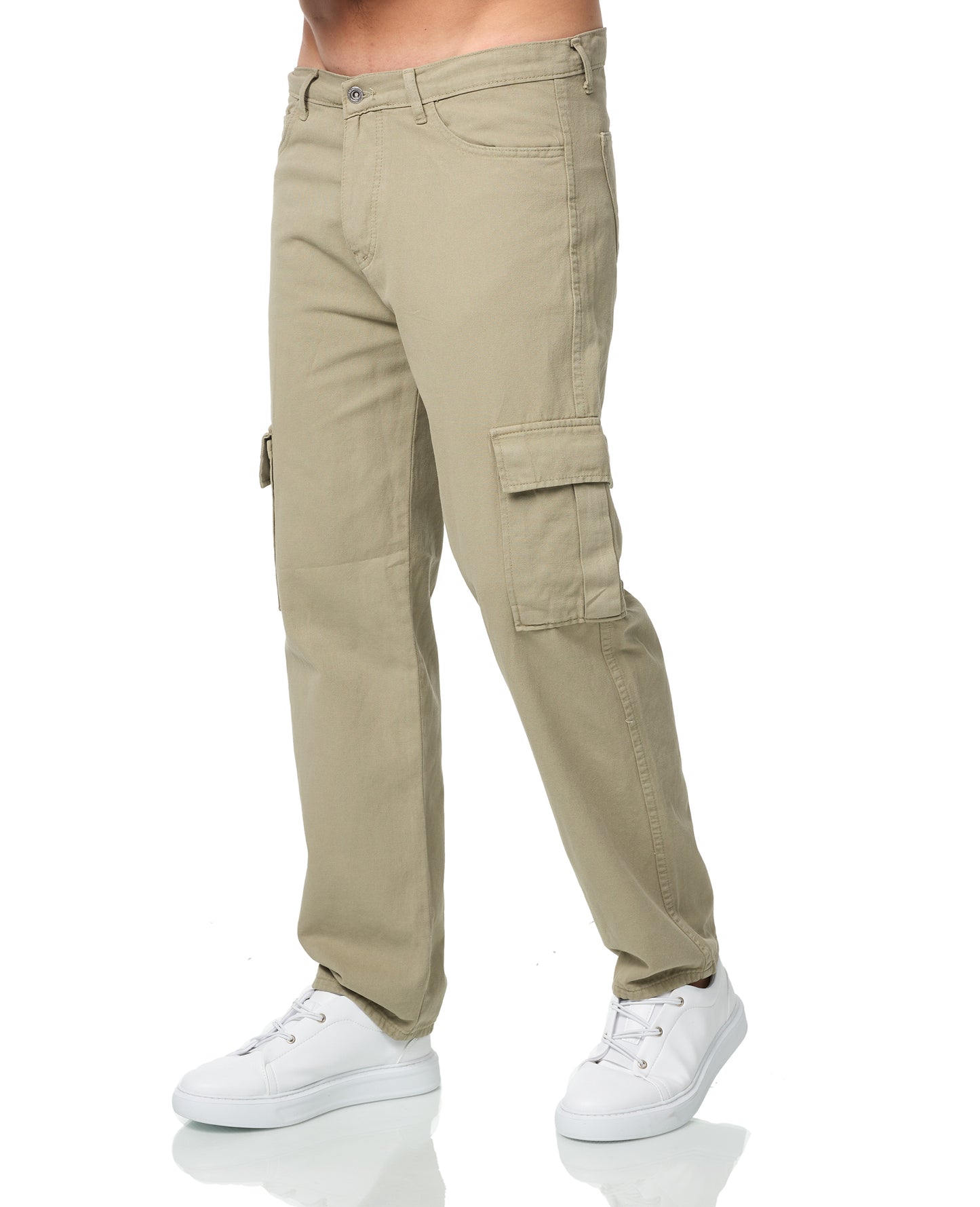 Herren 2-Pocket Cargo Pants Jeans, Baggy Style, Modell 5064, Sand oder Olive