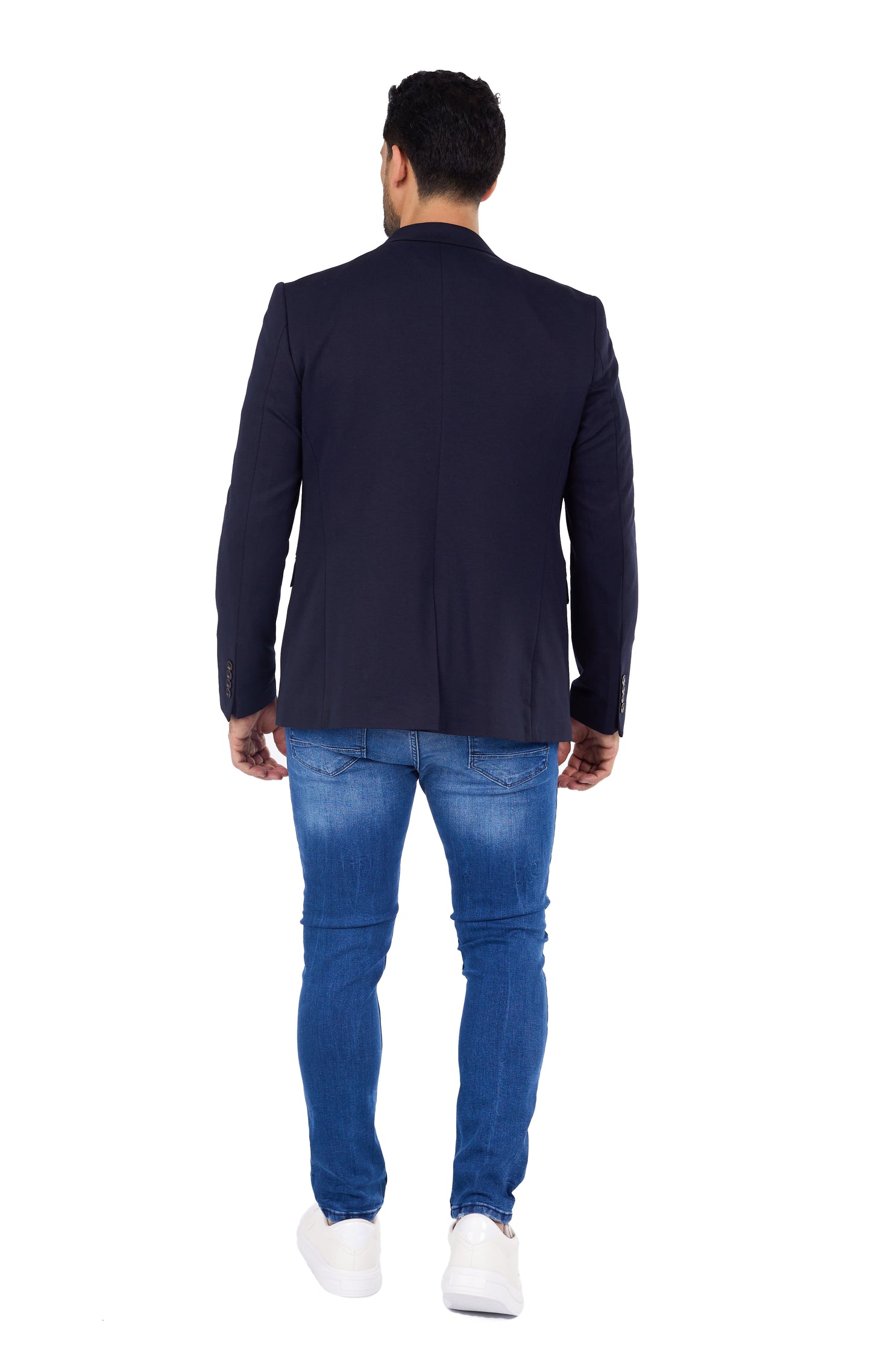 DENIM DISTRIQT Herren Sakko, Sportliches Jersey Sakko, Slim Fit, Modell DQ1307, Navy