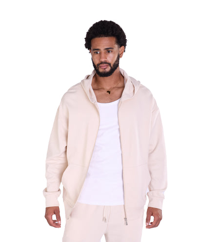 Herren Jogger Kombi Zweiteiler,  Oversized Fit, Modell DQ K004, Beige, Grau und Schwarz