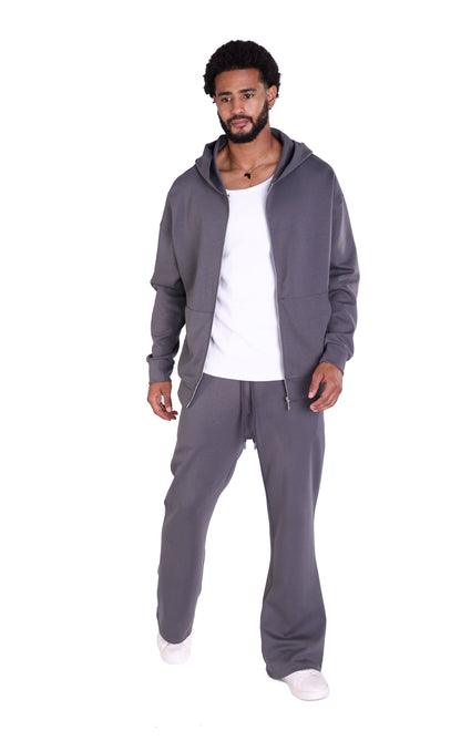 Herren Jogger Kombi Zweiteiler,  Oversized Fit, Modell DQ K004, Beige, Grau und Schwarz