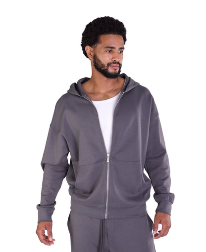Herren Jogger Kombi Zweiteiler,  Oversized Fit, Modell DQ K004, Beige, Grau und Schwarz
