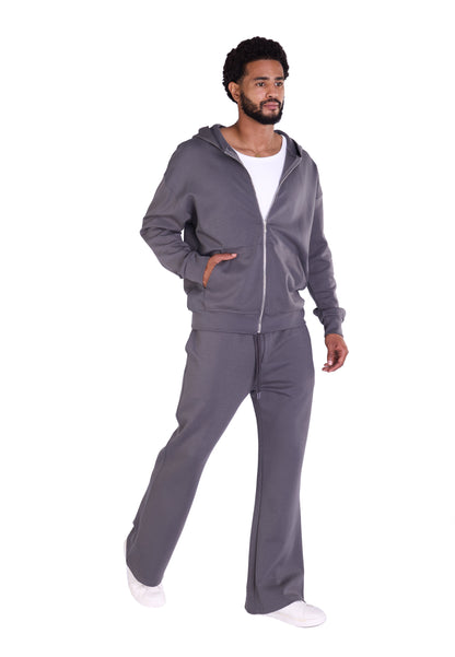 Herren Jogger Kombi Zweiteiler,  Oversized Fit, Modell DQ K004, Beige, Grau und Schwarz