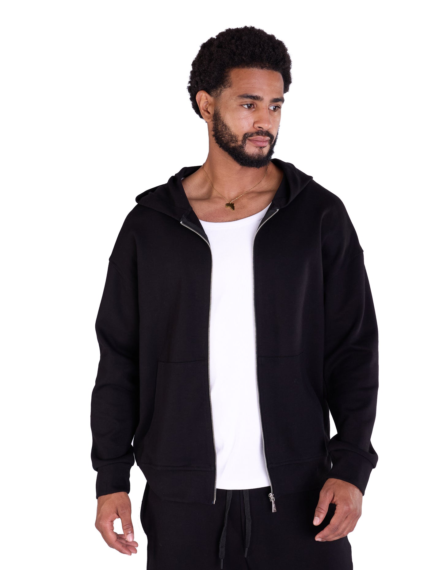 Herren Jogger Kombi Zweiteiler,  Oversized Fit, Modell DQ K004, Beige, Grau und Schwarz