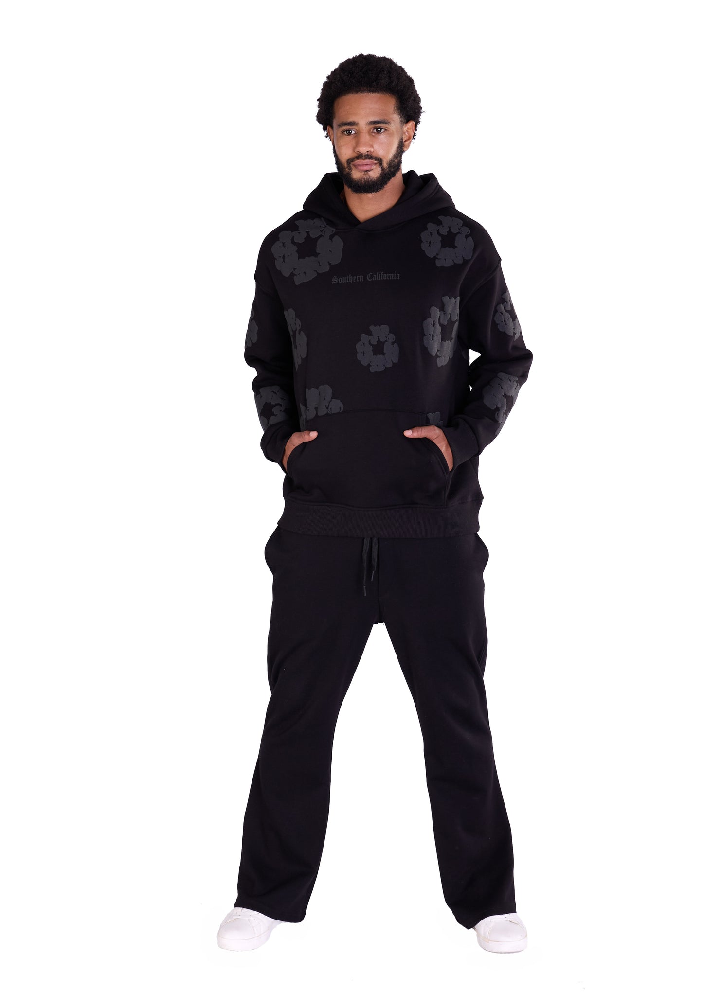 Herren Jogger Kombi Zweiteiler,  Oversized Fit, Modell DQ K004, Beige, Grau und Schwarz