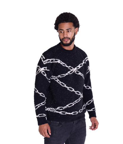 Warmer Strickpullover, Slim Fit mit Druck Modell DQ TK003, Beige und Schwarz